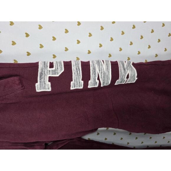 Victorias Secret PINK Patchwork Straight Leg Boyfriend Diaper Butt Joggers SMALL - Picture 4 of 8